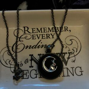 Obsidian Cat necklace